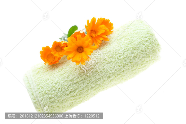 毛巾和Flowers