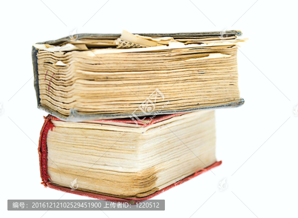 白色的兩本舊書