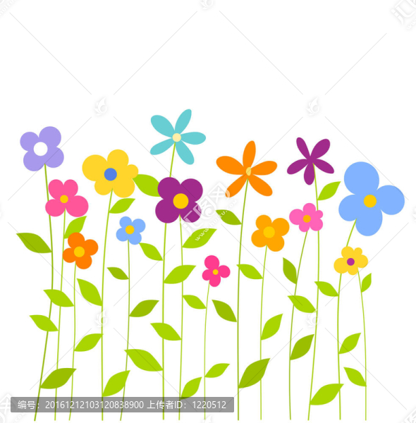 豐富多彩的春天的花朵