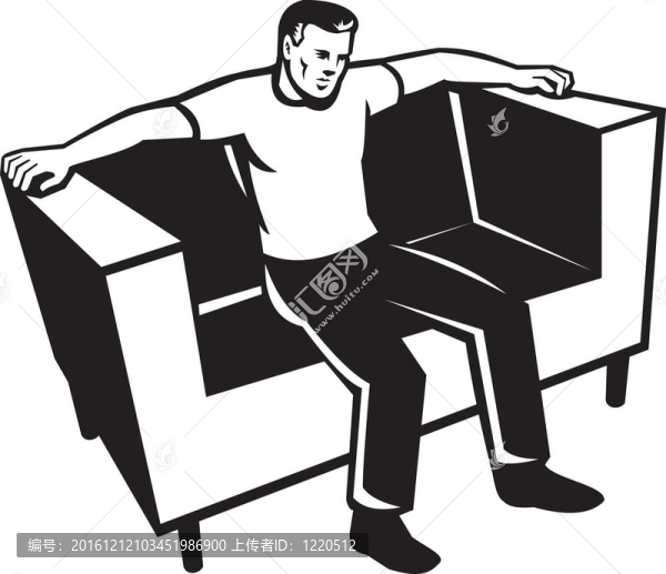 坐在沙發(fā)椅上的男人