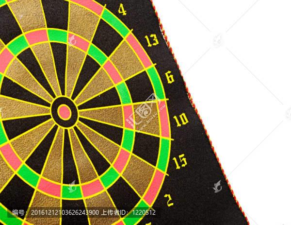 白色背景下的飛鏢板