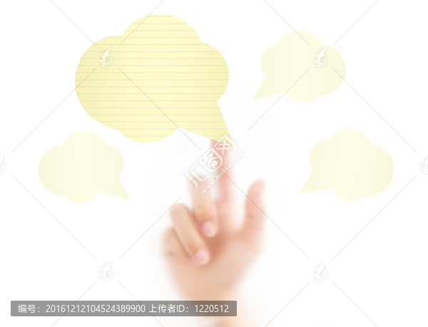 用手指按壓氣泡；在白色背景上分離。