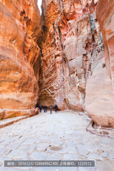 古羅馬的道路在城市Petra,SIQ通道；