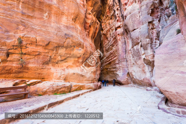 古羅馬的道路在城市Petra,SIQ通道