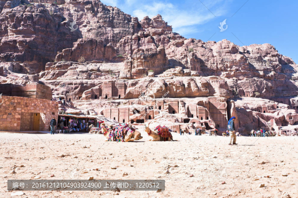 貝多因營地上正面；Petra；約旦