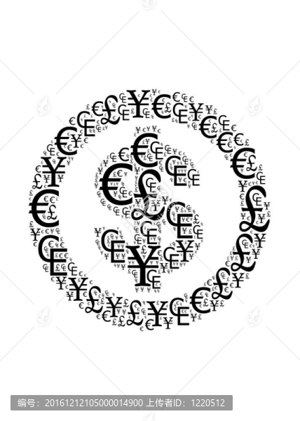 國(guó)際貨幣概念云中的美元；歐元；日元和英鎊符號(hào)