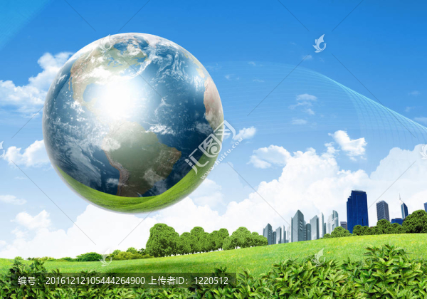 綠色自然景觀與地球