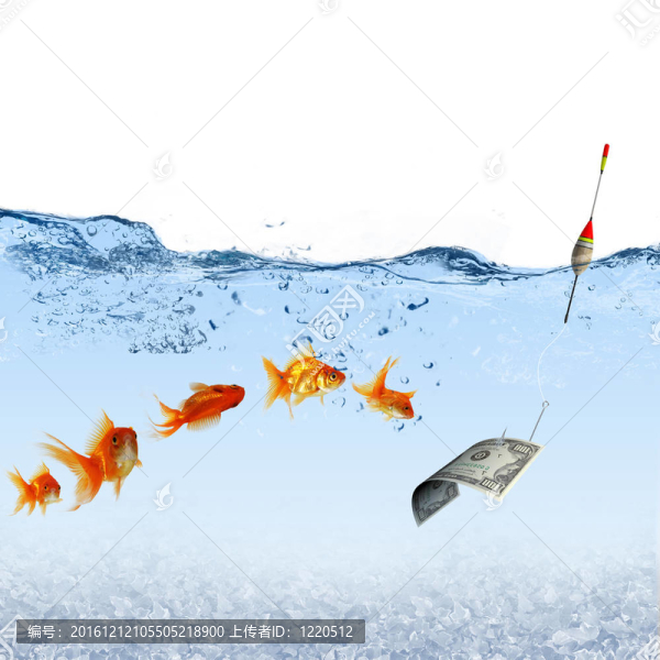 游泳金魚和金錢符號