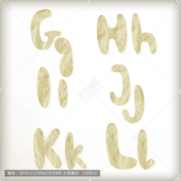 集字母切割金箔；