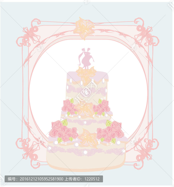 婚禮蛋糕卡設(shè)計