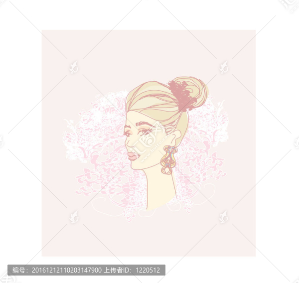 抽象美女海報