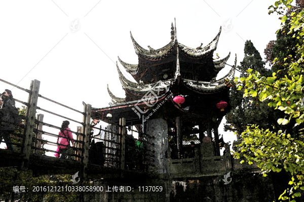 都江堰寫生,水彩