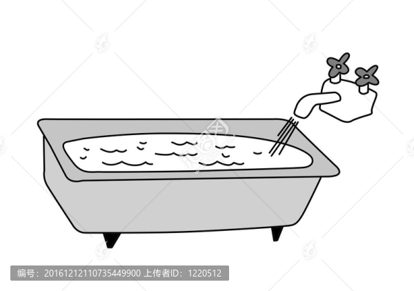 白色背景浴圖；