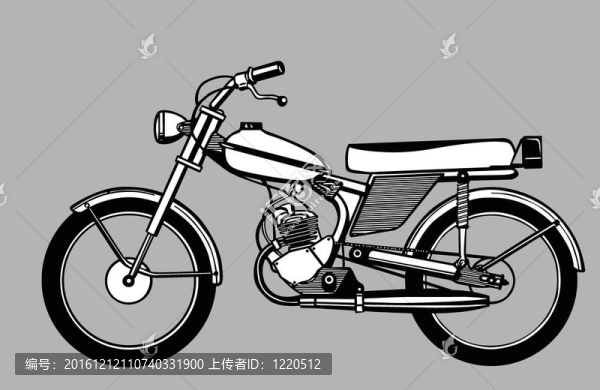 助力車(chē)的輪廓在灰色的背景；