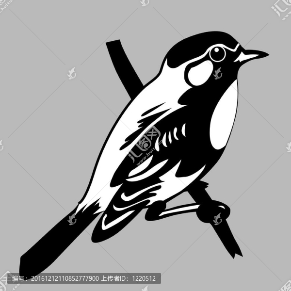 灰色背景上的鳥剪影；