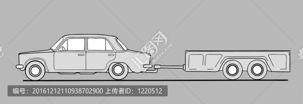 汽車在灰色背景掛；圖