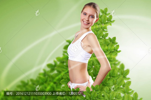 年輕健康女性做運(yùn)動