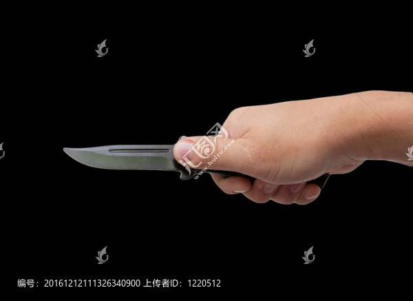 黑色手上的黑刀