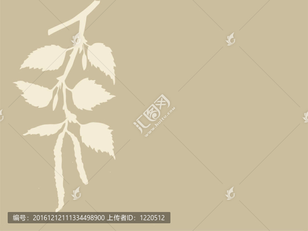 褐色背景樺樹枝；圖