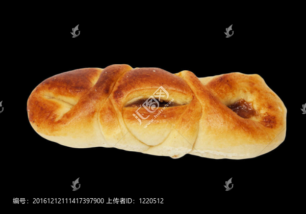 黑色背景果醬面包