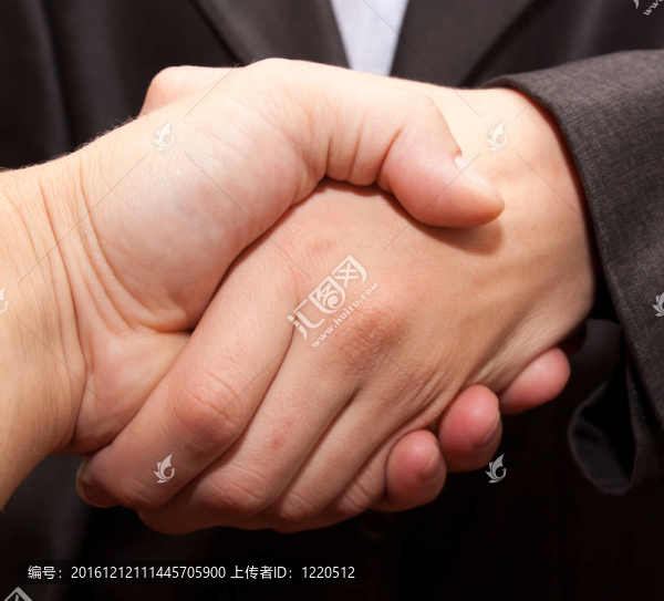 兩個商人握手