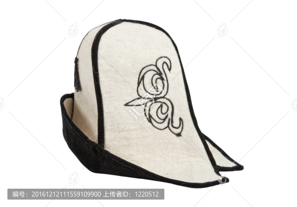 吉爾吉斯斯坦帽子白色背景