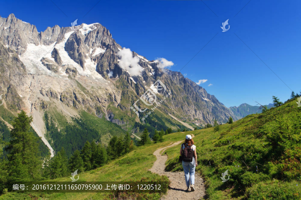 在雪貂山谷徒步旅行