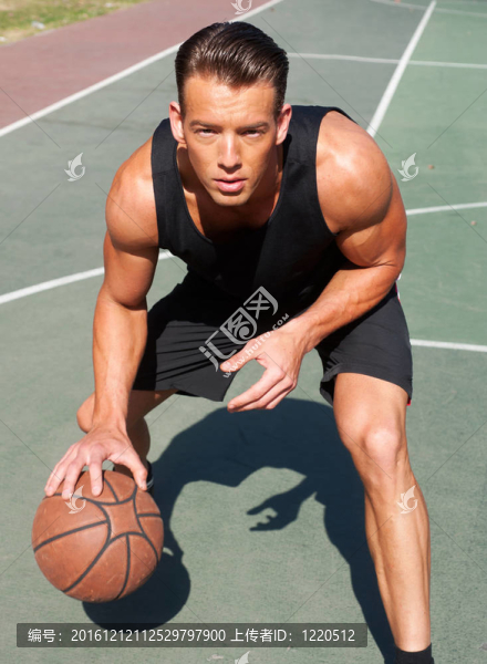 男子籃球運動員的肖像
