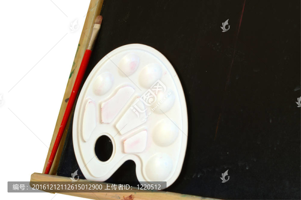 畫筆調(diào)色板畫架白色隔離