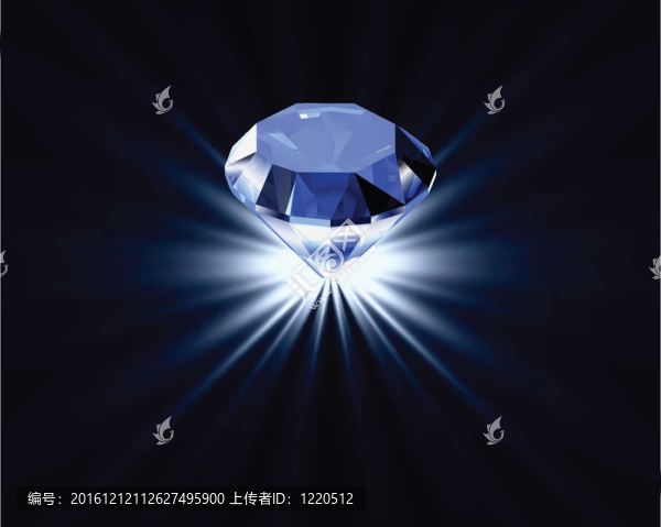 藍色鉆石反光。亮背景