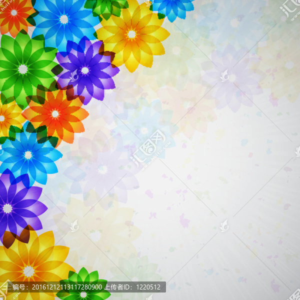 五顏六色的花朵背景