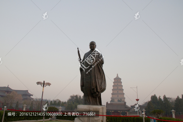 大雁塔,玄奘銅像