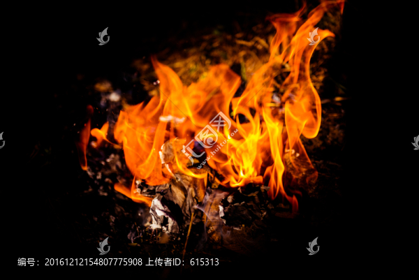 燃燒的火,火苗,著火,戶外