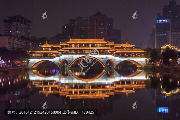 成都錦江安順廊橋夜景