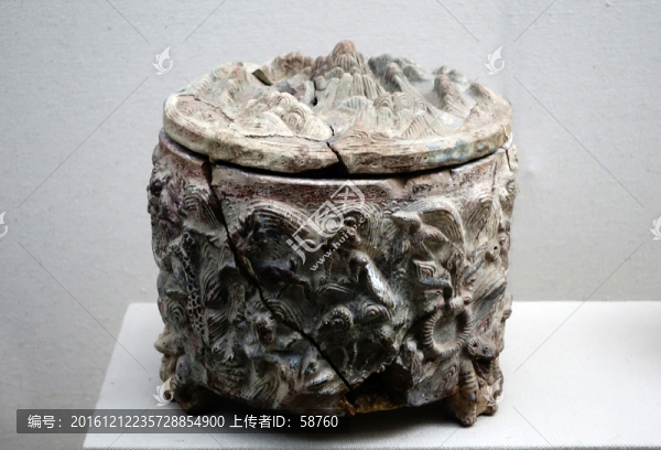 黃釉陶樽,漢代