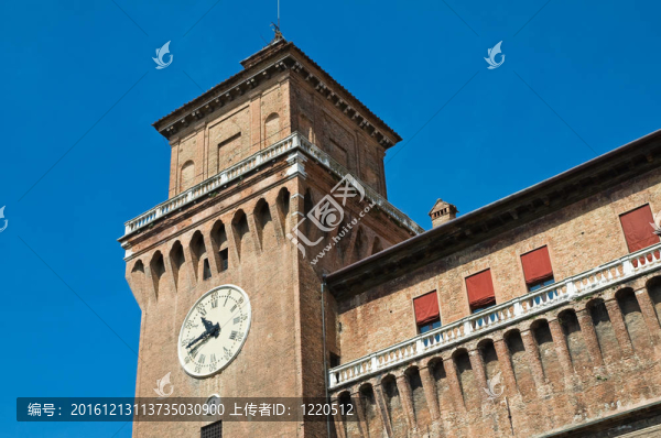埃斯騰斯城堡。Ferrara。Emilia,Romagna。意大利.