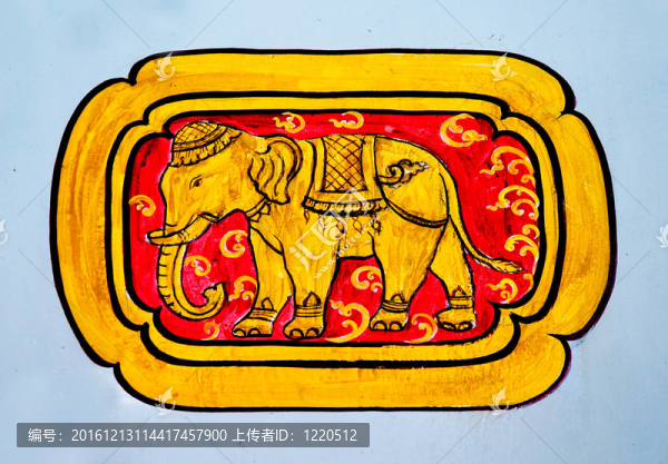 12泰國(guó)生肖畫壁在Wat,Phra這Doi,Suthep