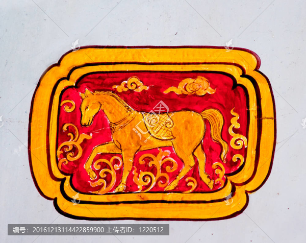 12泰國生肖畫壁在Wat,Phra這Doi,Suthep