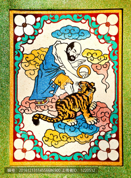 豐富多彩的舊畫(huà)壁在大廟