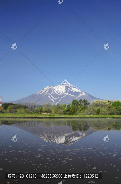 巖手山和田園景觀