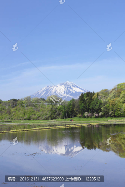巖手山和田園景觀