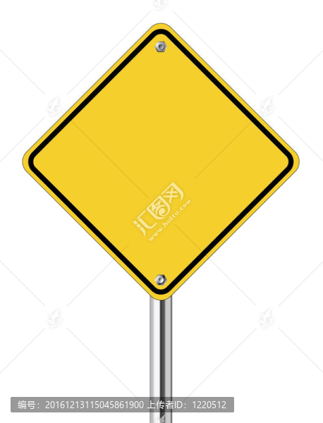 空白黃色路標(biāo)