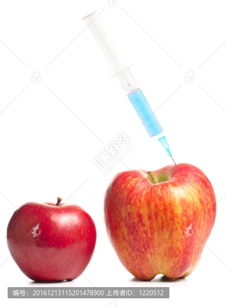 小蘋果和一個大的注射器