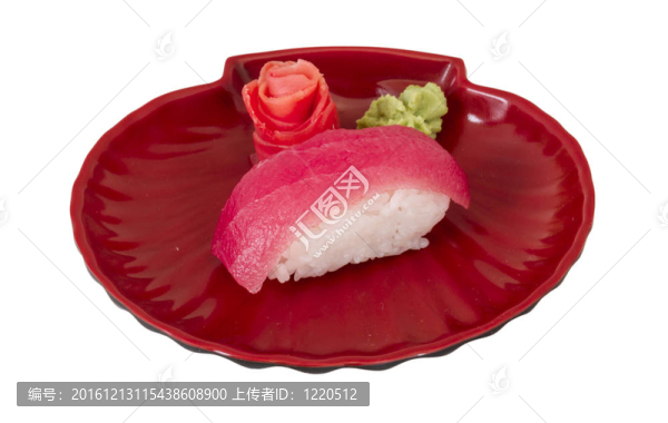 一個金槍魚壽司特寫
