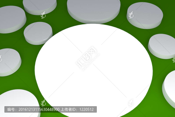 3D空白抽象白按鈕