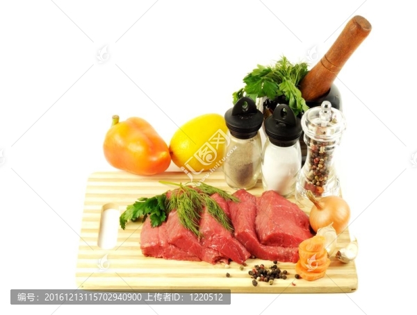 生肉和香料