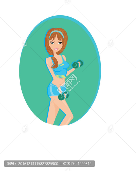 健身的黑發(fā)女人