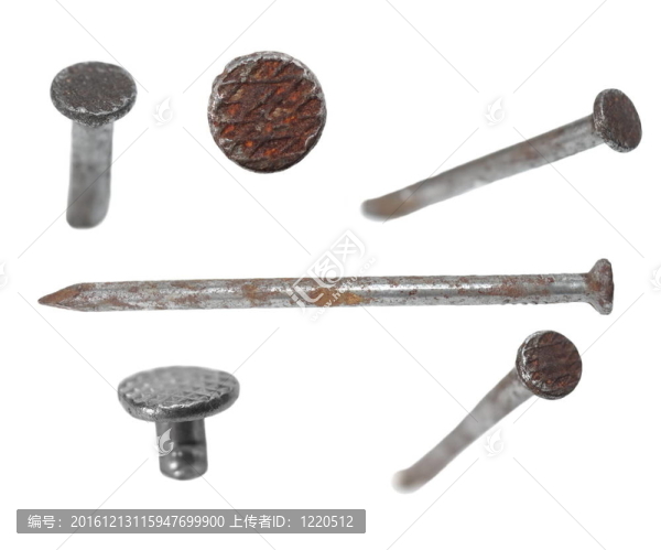 白色的舊金屬釘
