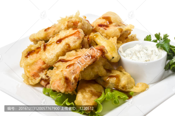 三文魚天婦羅；日本食品