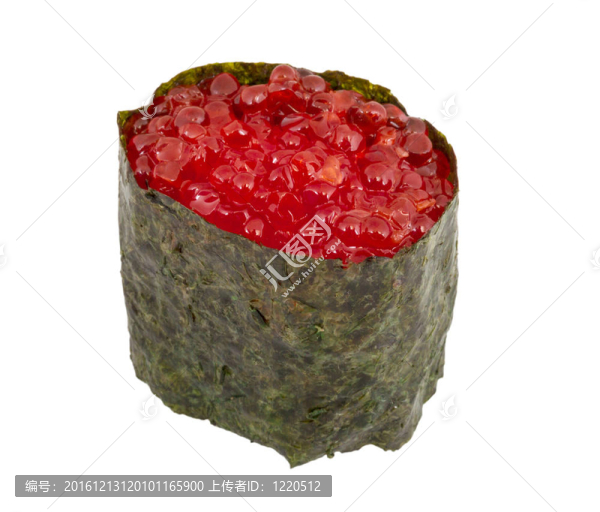 鮭魚(yú)卵壽司nikiri輥微距鏡頭